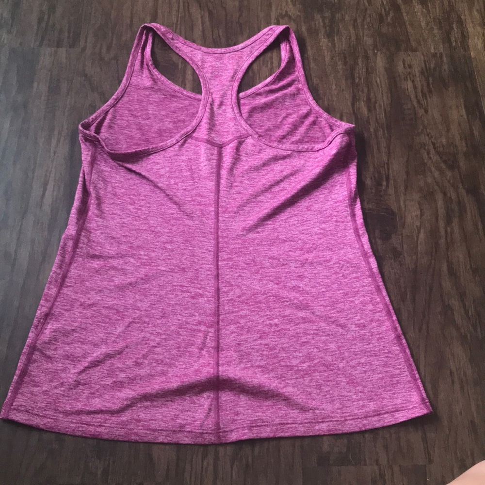 Pink Heathered Nike Razorback Tank Top - Picture 4 of 6